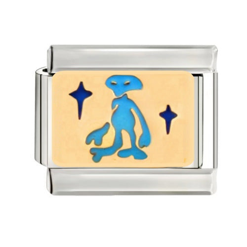 Wholesale 9mm Italian Charm Starter Bracelets DIY square Single Section Creative Stainless Steel Composable Bracelet