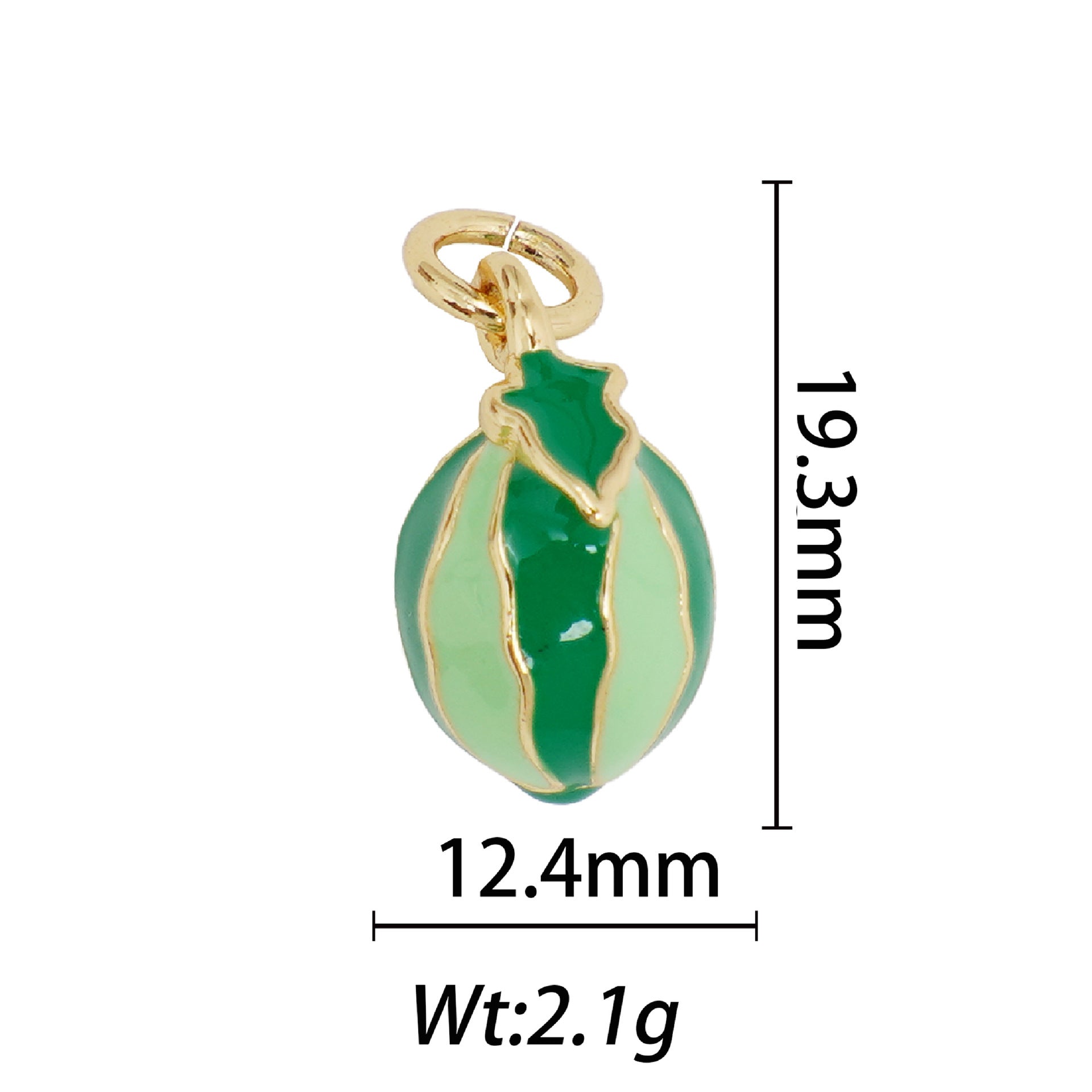 Wholesale 10pcs Cute 18k Copper Fruit DIY Necklace Pendant