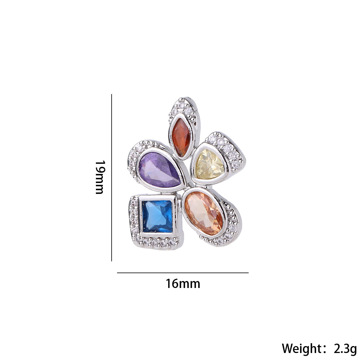 Wholesale Chic Flower Brass Pendant Gold Plated Zircon Necklace Accessory Elegant Women S Collarbone Chain Jewelry Gift