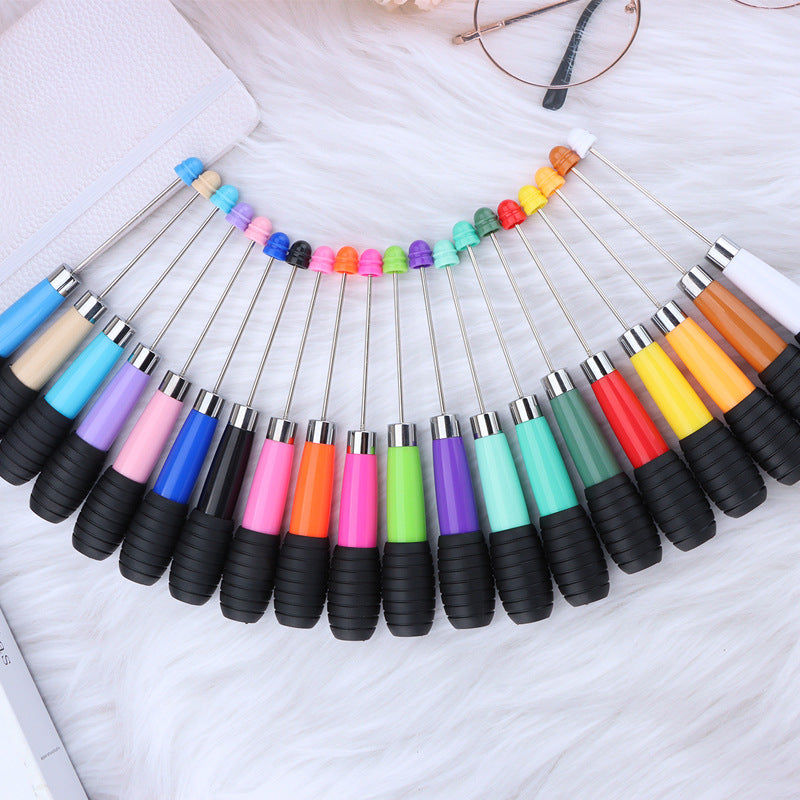 Wholesale 5pcs Beadable Pens Rotating Telescopic Beaded Pen DIY Pen Office Supplies ACC-PN-JinBN011