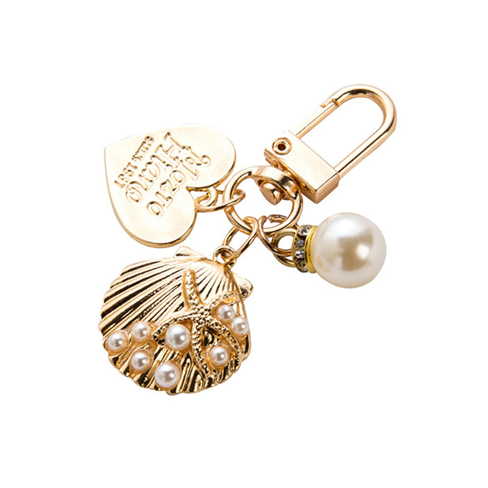 Wholesale Cute Shell Keychain Charm,  Zinc Alloy Electroplated Bag Accessory for Boutique Resale