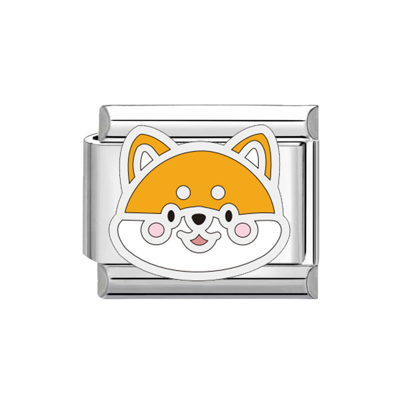 Wholesale 9mm Italian Charm Starter Bracelets DIY square Single Section Creative Stainless Steel Composable Bracelet