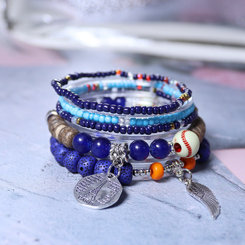 Wholesale Bohemian Multi-layer Rice Bead Bracelet ACC-BT-NaiHong003