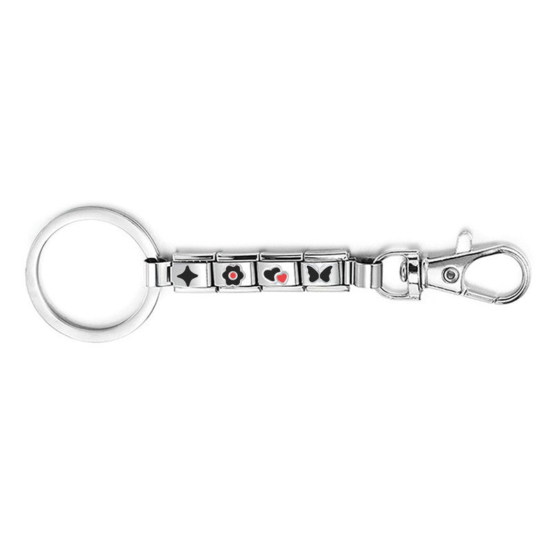 Wholesale Italian Module Keychain Bracelet Retro Creative Stylish Fashion DIY Italian Module Finished Keychain