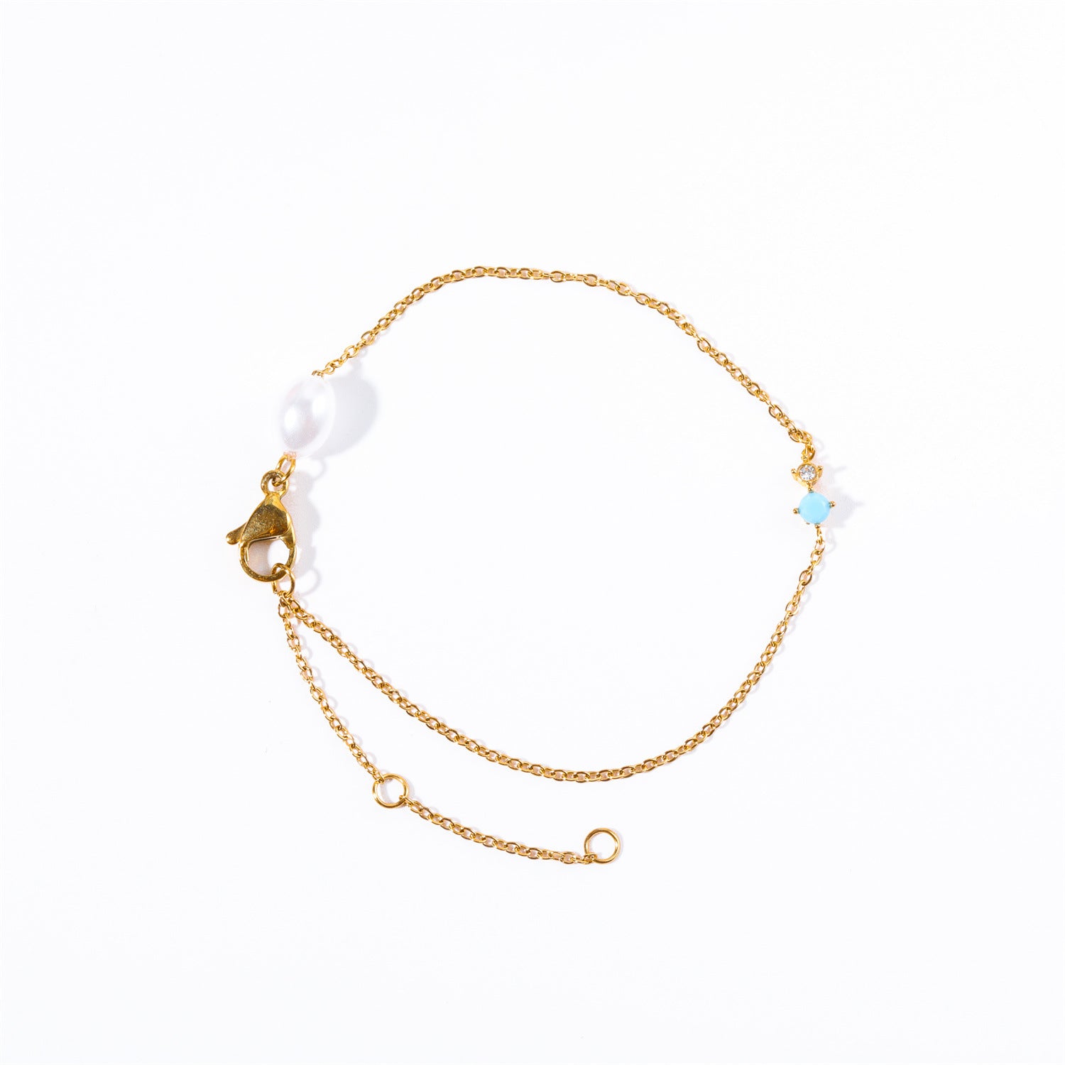 Wholesale 18k Gold Plated Titanium Steel Twelve Birthstone Simple Bracelet