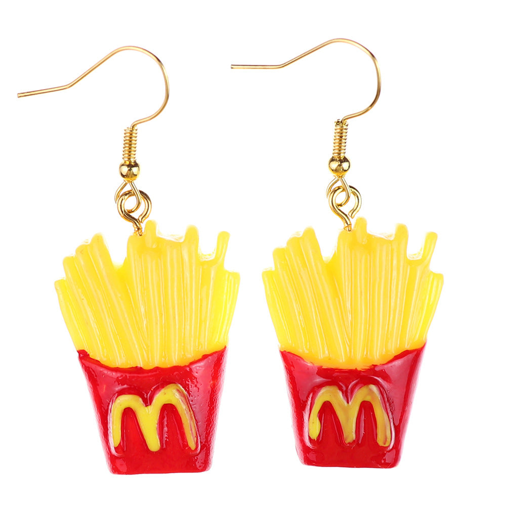 Wholesale  Food Play Earrings Creative  Potato Chips Earrings