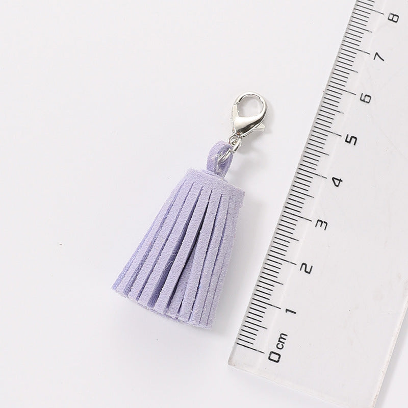 Wholesale Velvet Macaron Tassel Keychain Bags and Pendants ACC-KC-HuiMei008