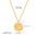 Wholesale  18K gold double-sided flip pendant sun inlaid diamond relief necklace