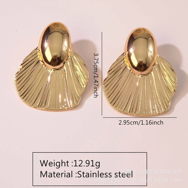 Wholesale light luxury  exaggerated earrings geometric stainless steelearrings