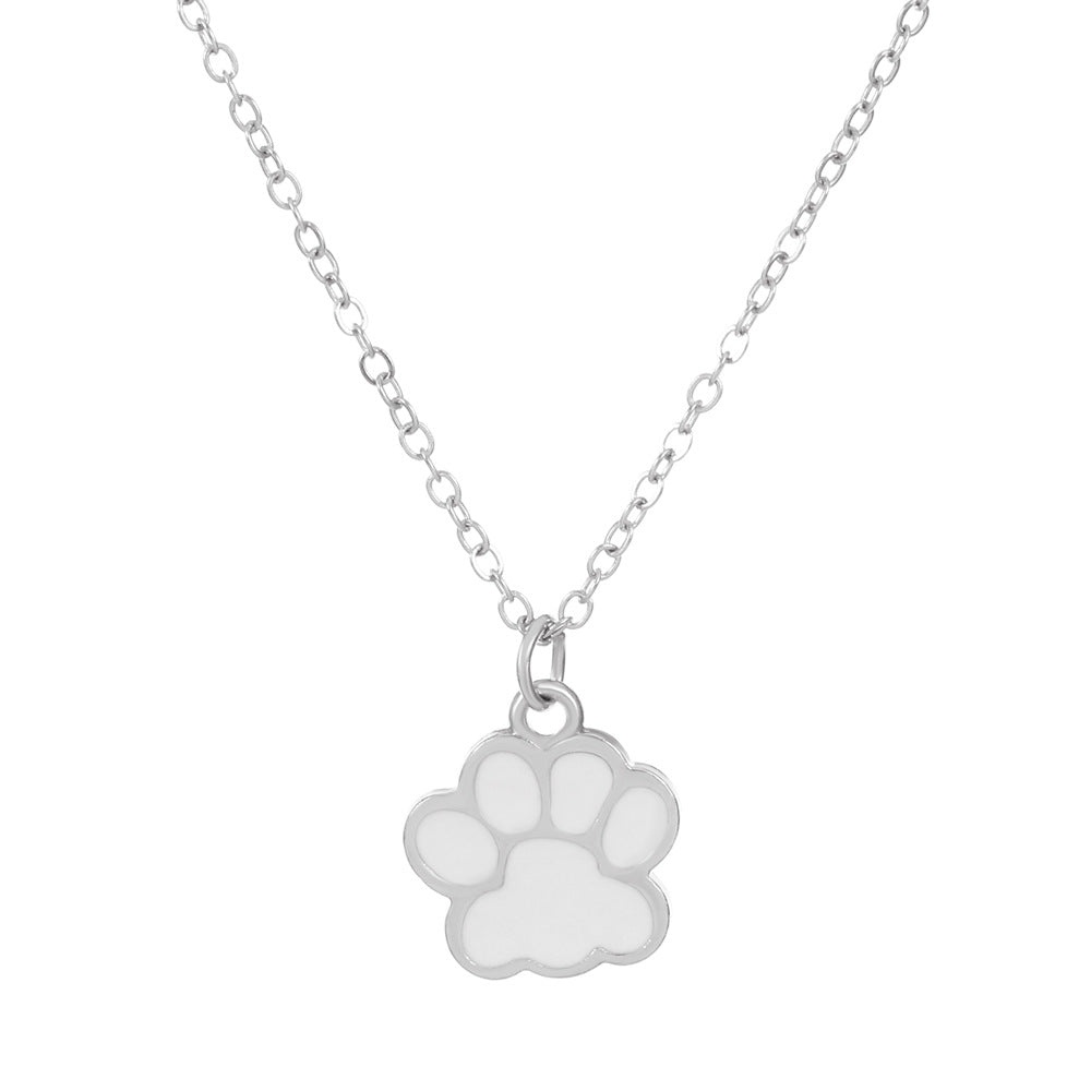 Wholesale Oil Drop Alloy Animal Footprint Cat Paw Necklaces Choker Necklaces ACC-NE-MY015