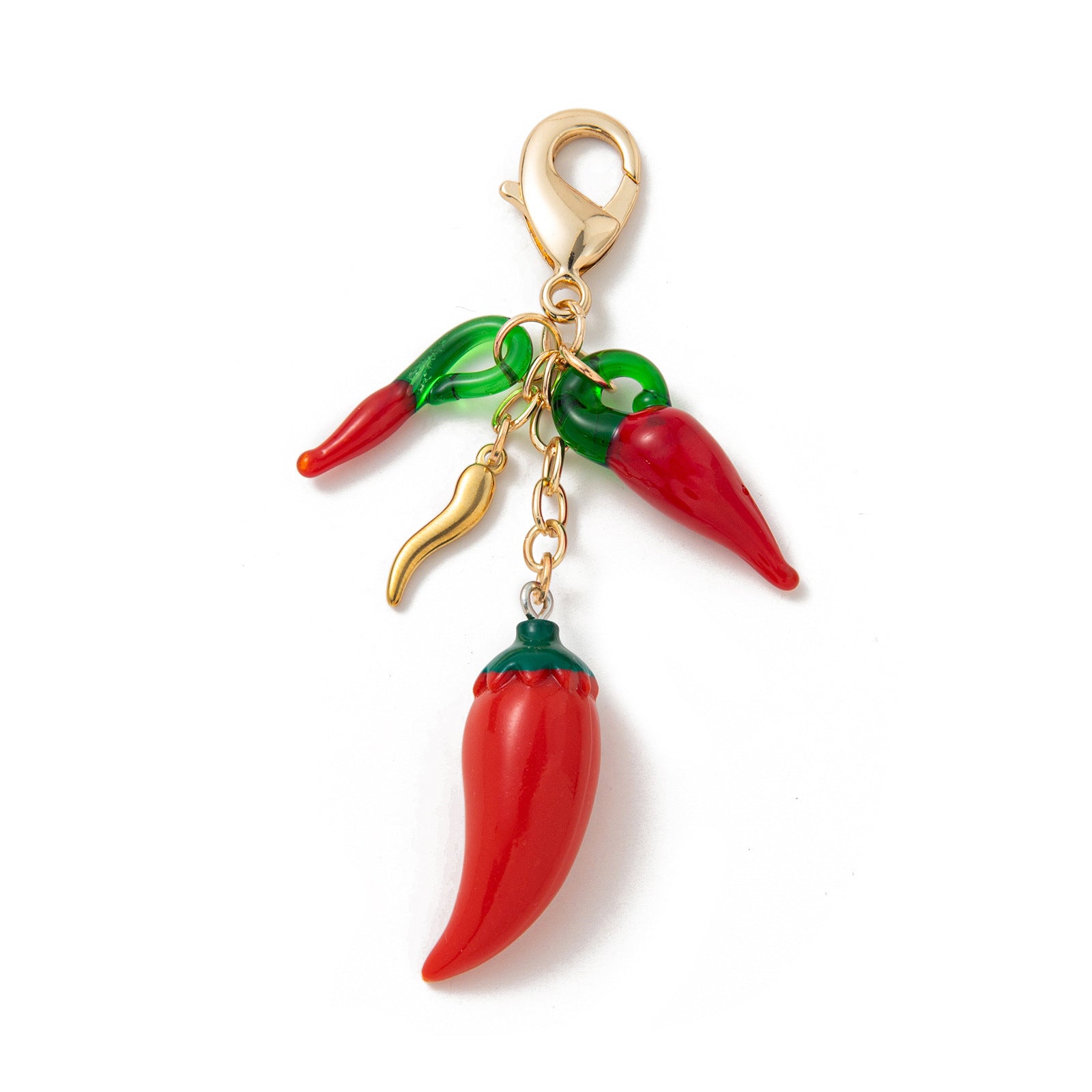 Wholesale Colorful pepper ocean summer love strawberry pendant keychain pendant