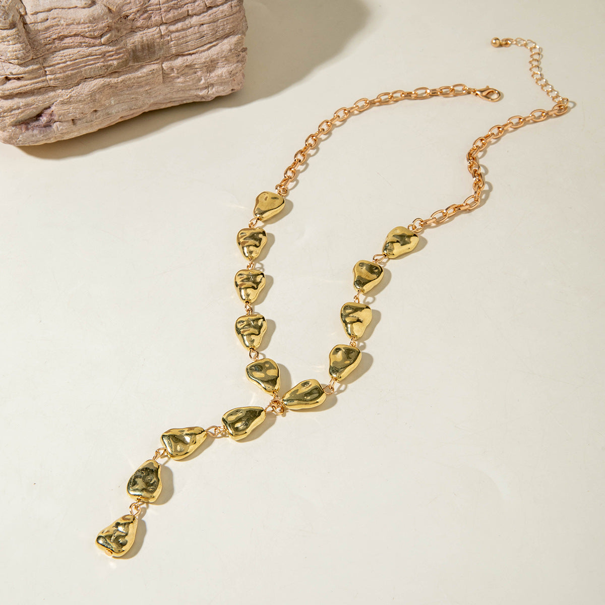 Wholesale Irregular Y-shaped clavicle teardrop pendant necklace