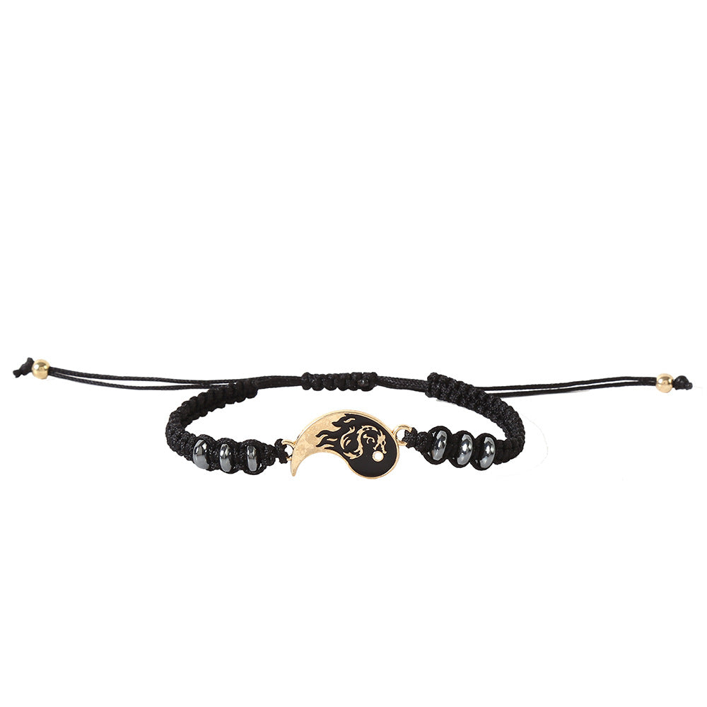 Wholesale Trendy Alloy Handmade Woven Couple Bracelet Set Taiji Bagua Design Gift Resale