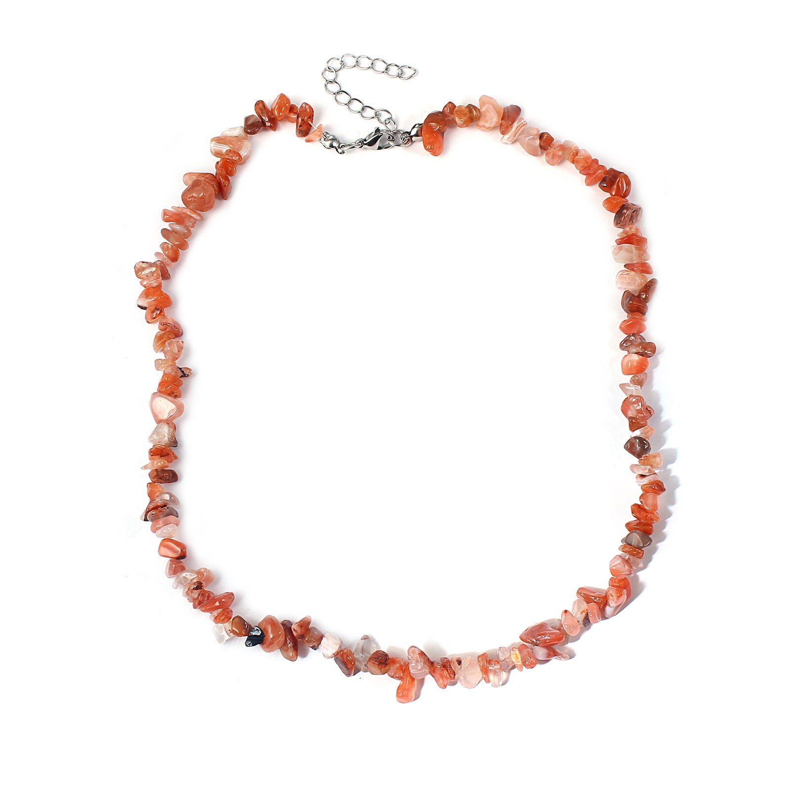 Wholesale natural irregular crystal gravel necklace