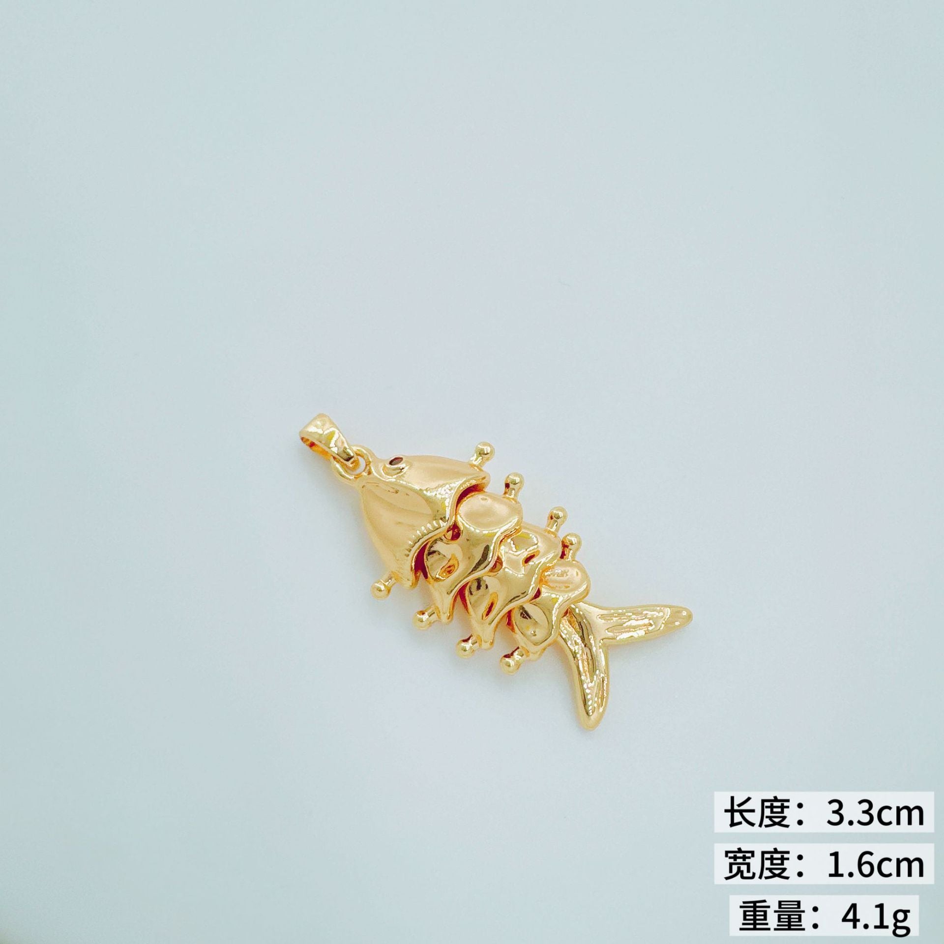 Wholesale Marine Mermaid Fish Bone Pendant Necklace,  Copper Layering Jewelry for Women