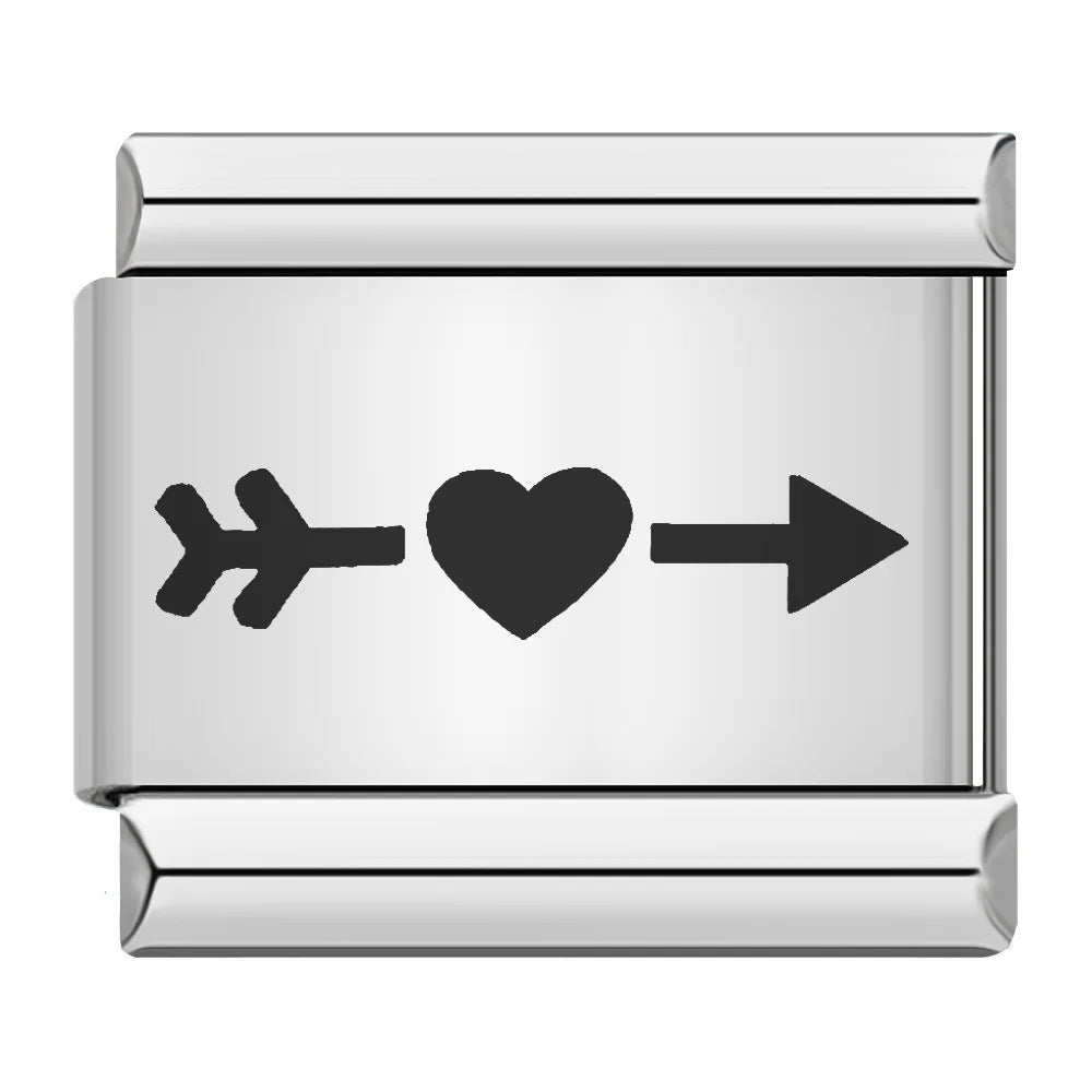 Wholesale 9mm Italian Charm Starter Bracelets DIY Laser Single Section Creative Stainless Steel Composable Bracelet