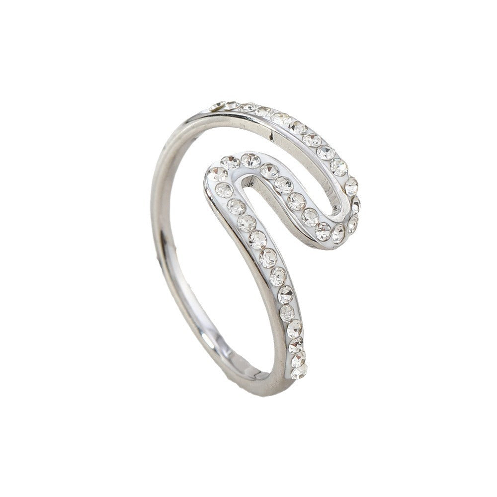 Wholesale Bohemian Wave Stainless Steel Rings ACC-RS-WangG005