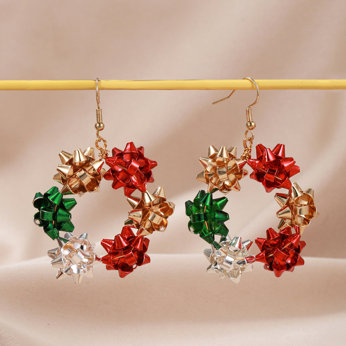 Wholesale Christmas elements Santa Claus earrings