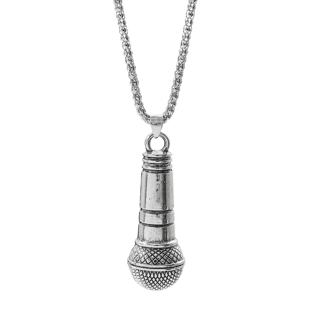 Wholesale Alloy Microphone  Pendant European Hip Hop Necklace