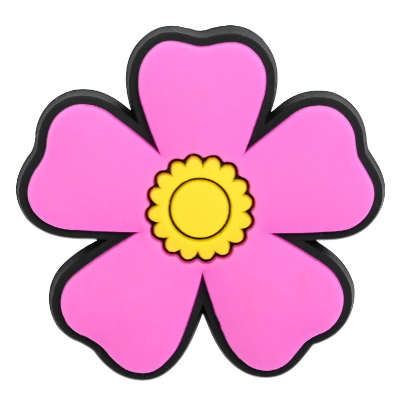 Wholesale Random 100pcs Creative learning series  PVC Soft Rubber Shoe Buckle Decoration