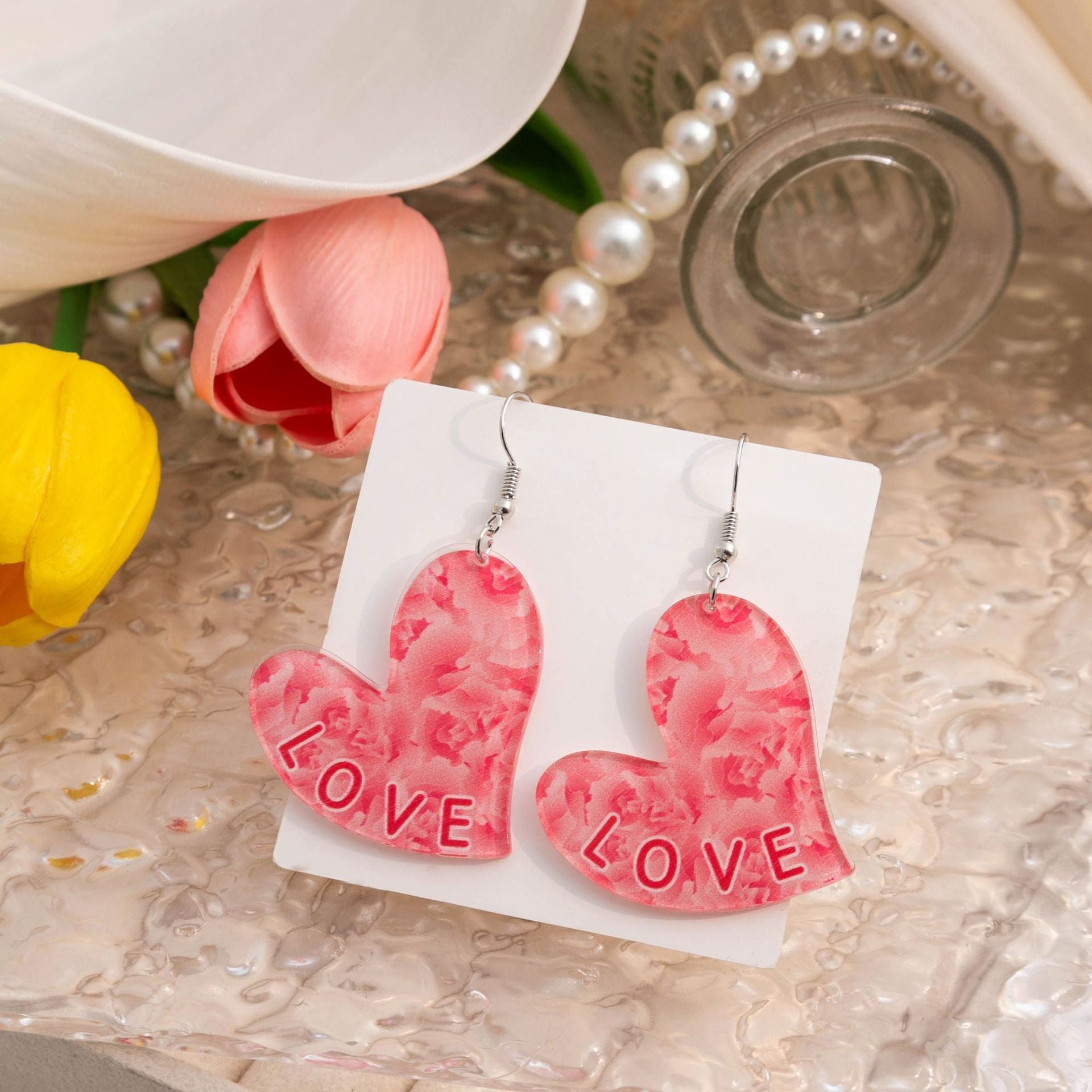 Wholesale  romantic Valentine's Day acrylic creative earrings