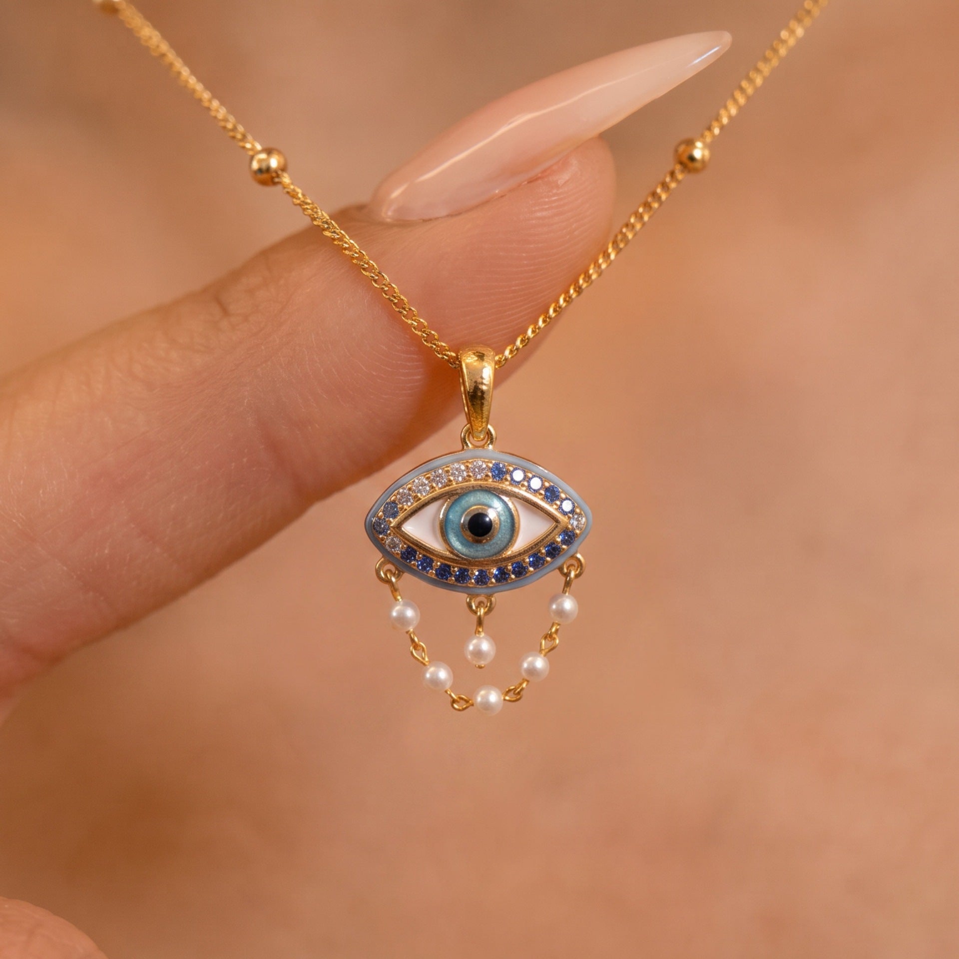 Wholesale Retro Evil Eye Bow Heart Rhinestone Charm DIY Jewelry Accessory 316 Stainless Steel Pendant For Necklace Bracelet Making