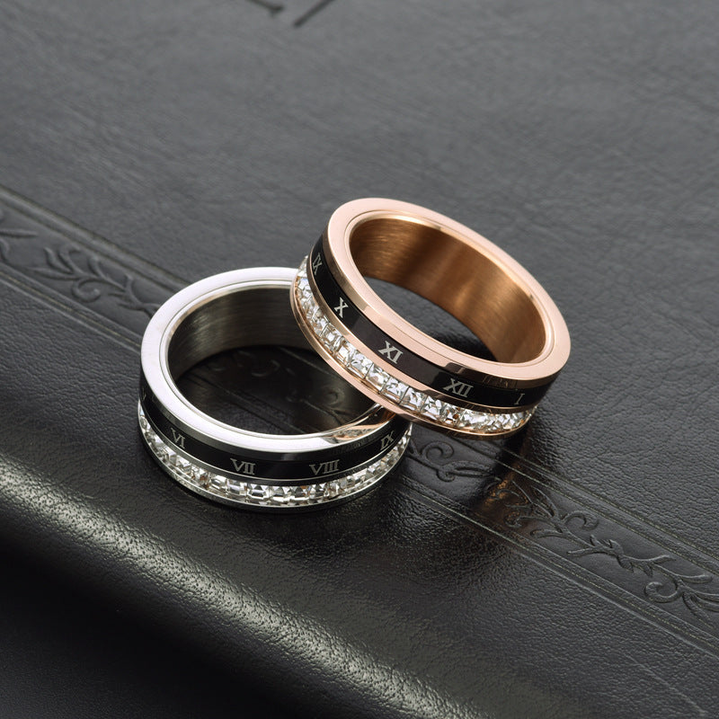 Anello a fila singola girevole con numeri in acciaio inossidabile all'ingrosso