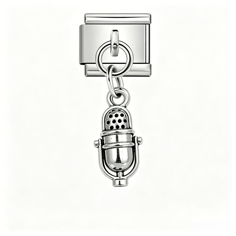 Wholesale Stainless Steel Music Instrument Series Italian Modular Bracelet DIY Pendants Fashion Accessory for Boutique Resale