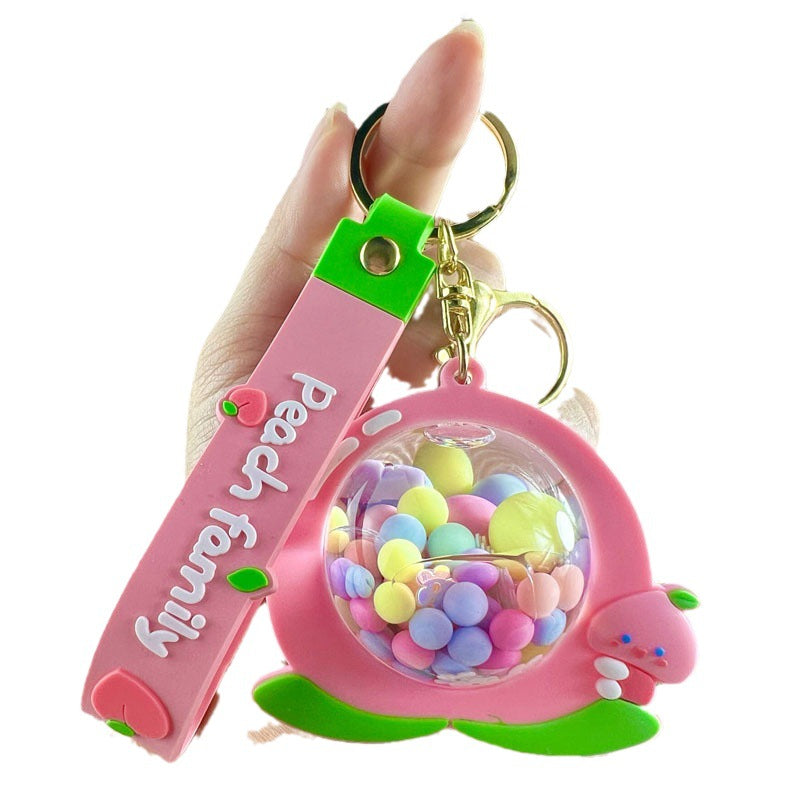 Wholesale Peach Quicksand Oil Cartoon Keychains ACC-KC-Chaow004