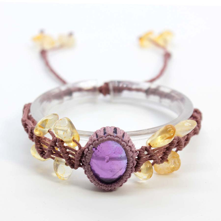Wholesale Fashion Handmade Braided Crystal Bracelet Adjustable Gemstone Jewelry Gift For Couple Students Boutique Resale