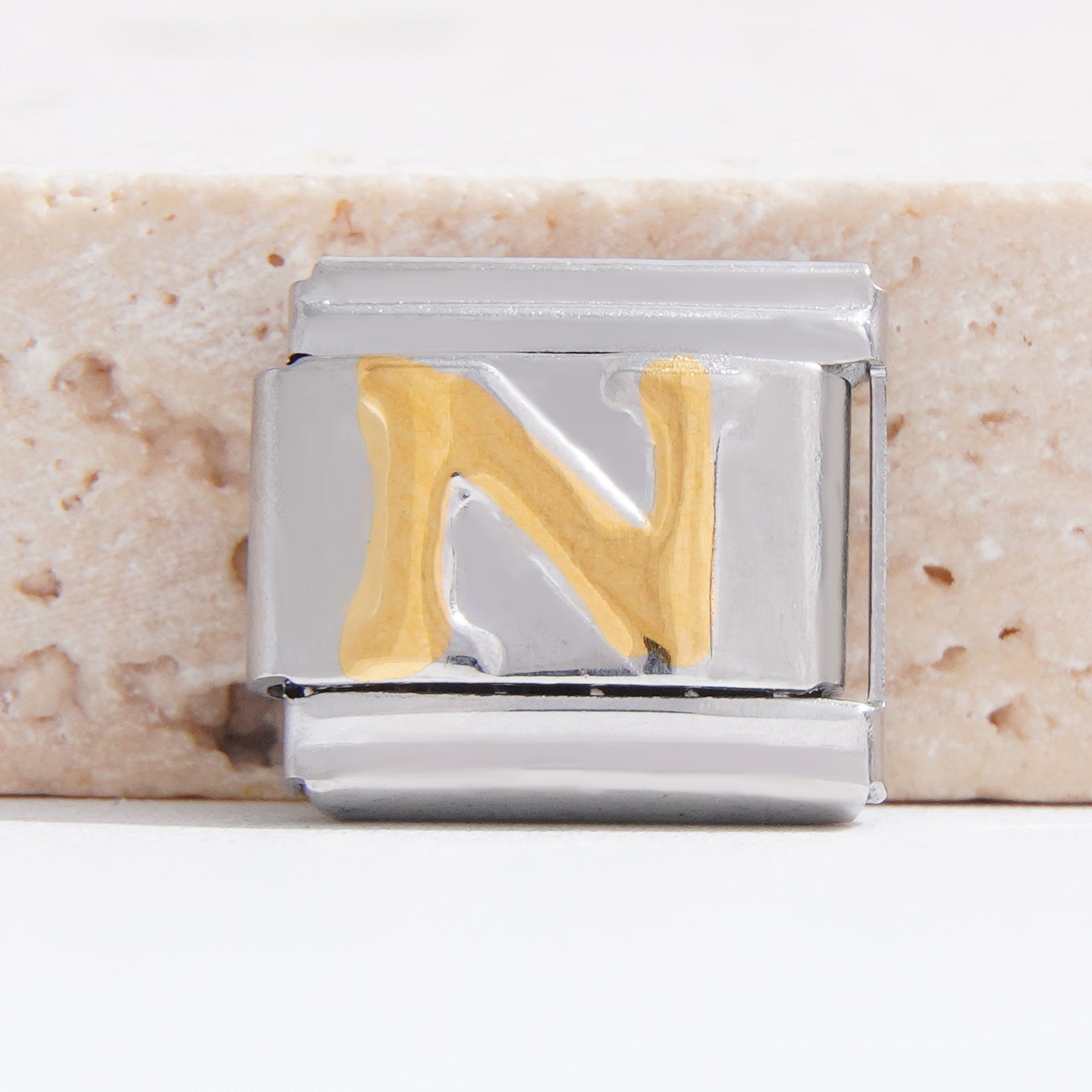 Wholesale Italian Charm Bracelet 9mm DIY Splicing English Alphabet Series Stainless Steel Composable Bracelet