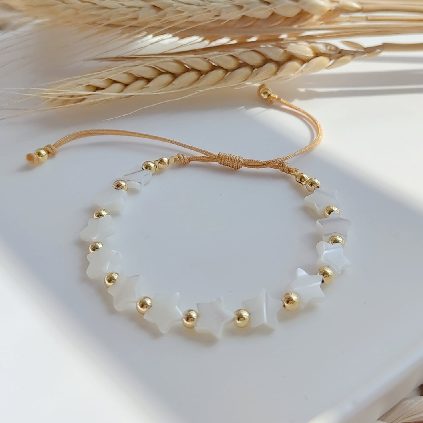 Wholesale Bohemian Pentagram Shell Handmade Beaded Love Bracelet Heart Bracelets ACC-BT-Qiqi014