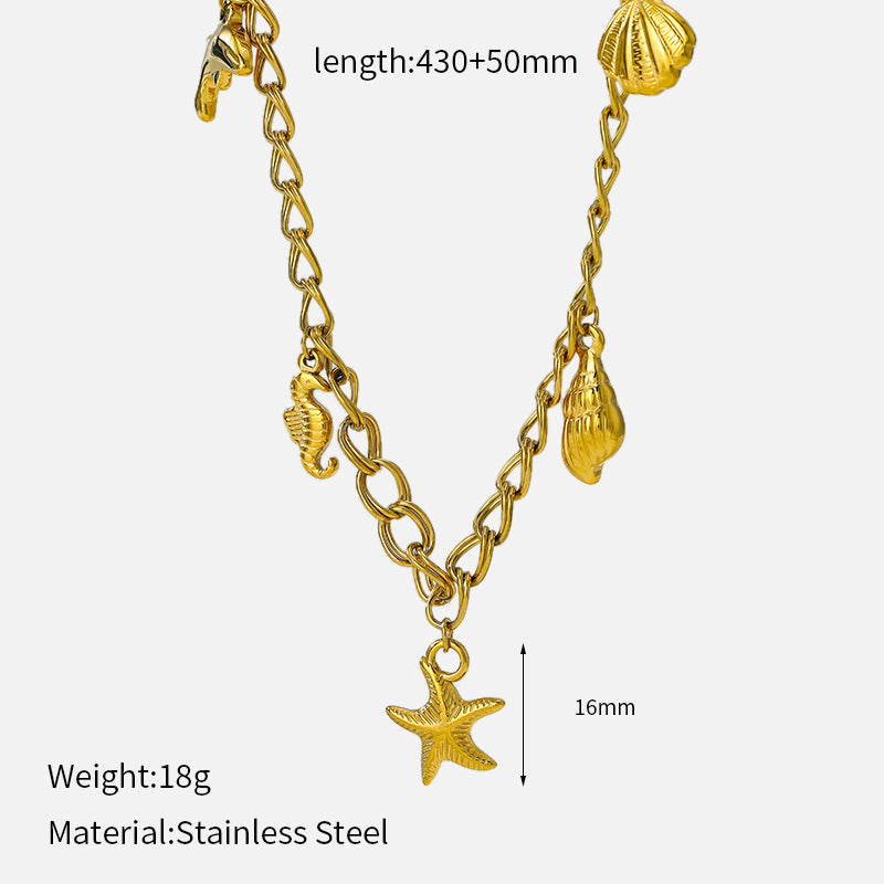 Wholesale Stainless Steel Marine Series High-End Necklace