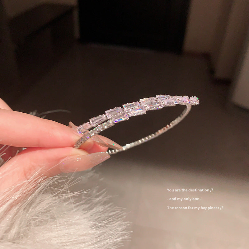 Wholesale Light Luxury Electroplated Zircon Geometric Bracelets ACC-BT-BY002