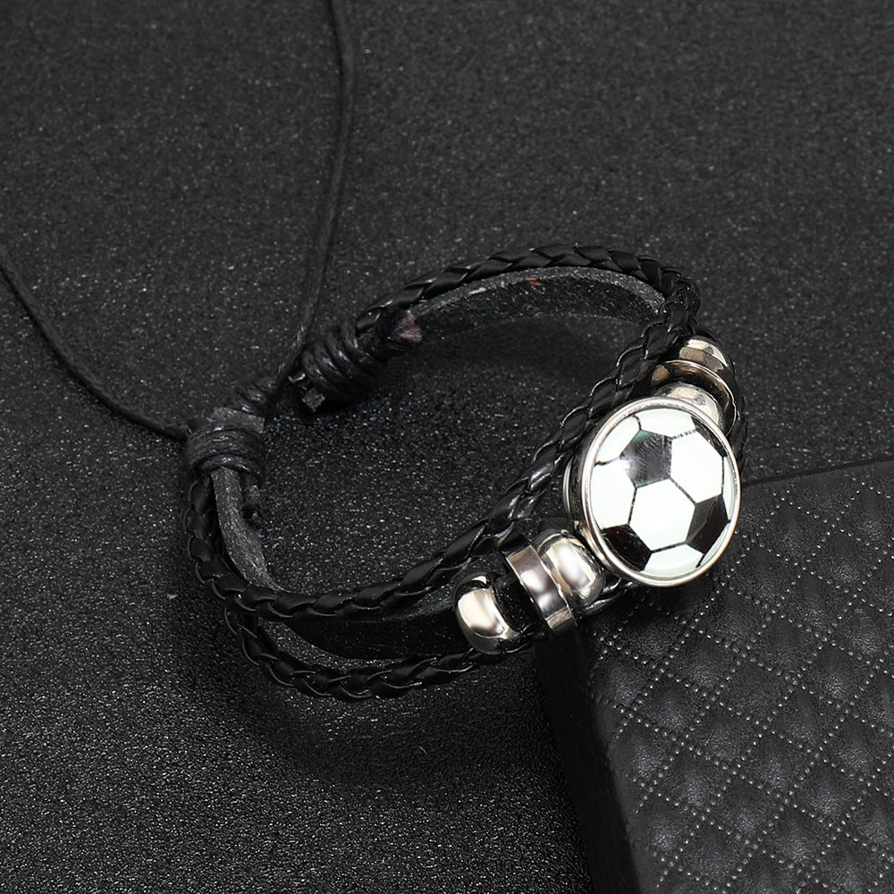 Wholesale Luminous Football Volleyball Braided Bracelet ACC-BT-Saih016