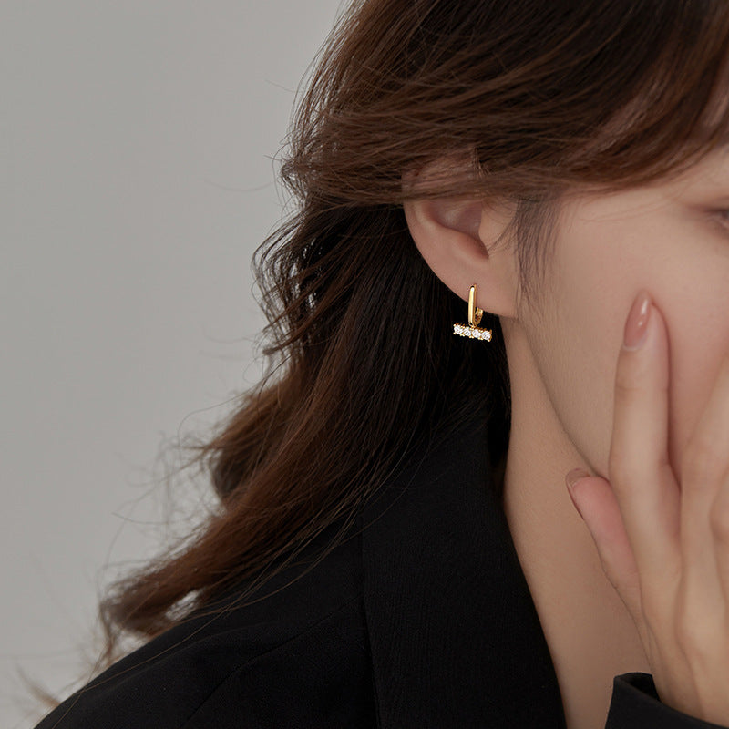 Wholesale S925 Sterling Silver Zircon Ear Buckle