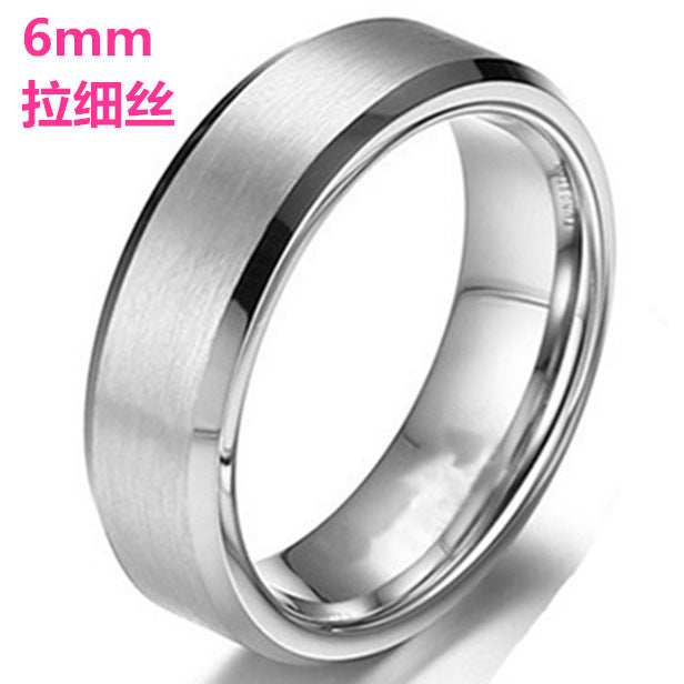Wholesale 4/6/8mm Double Beveled Stainless Steel Men's Rings ACC-RS-GouYa004