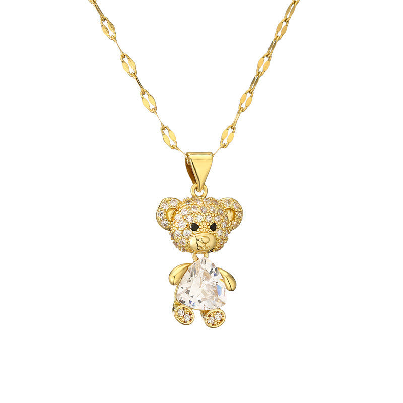 Wholesale cute bear pendant necklace