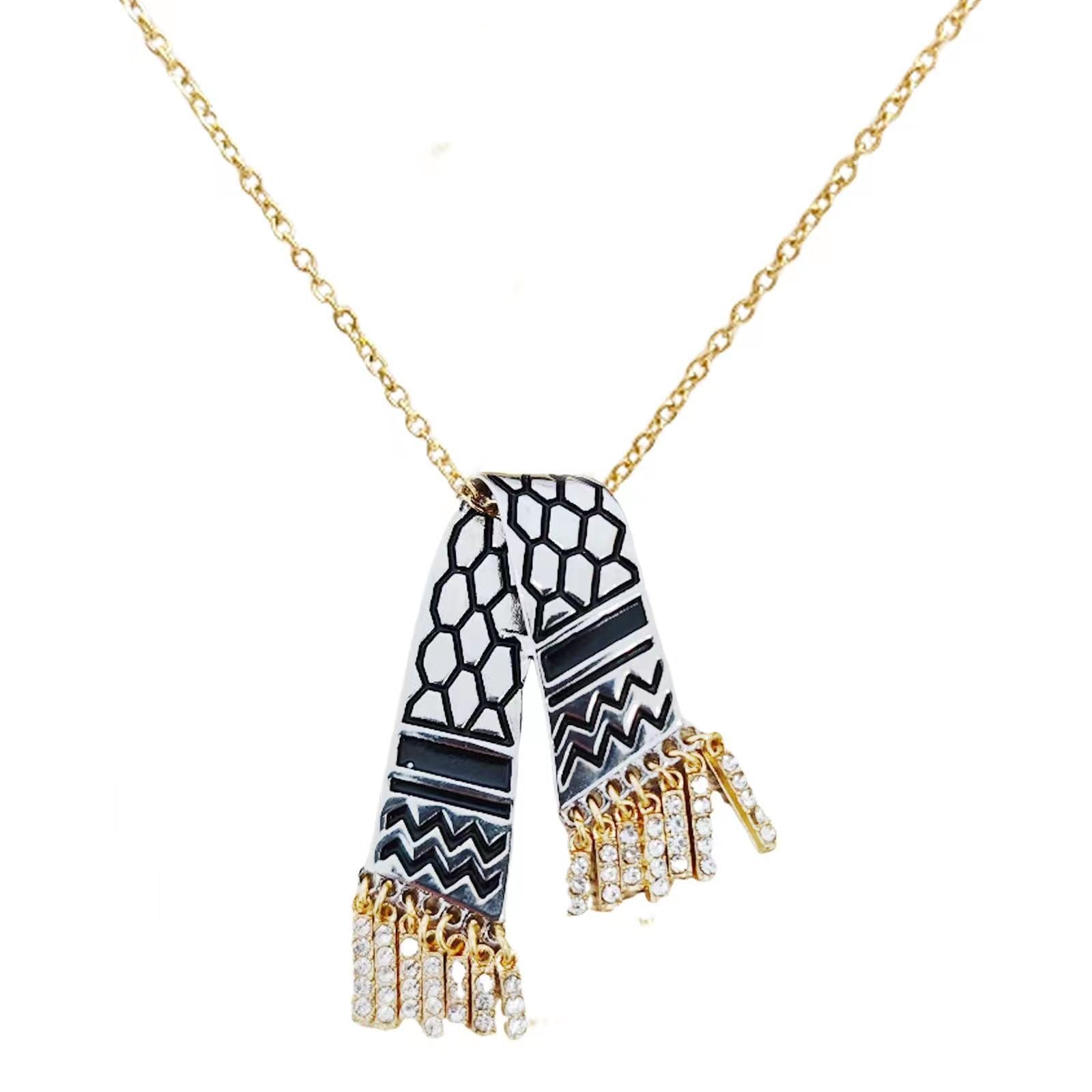 Wholesale Stainless Steel Necklaces Drip Tape Diamond Tassel Necklace ACC-NE-YiZ001