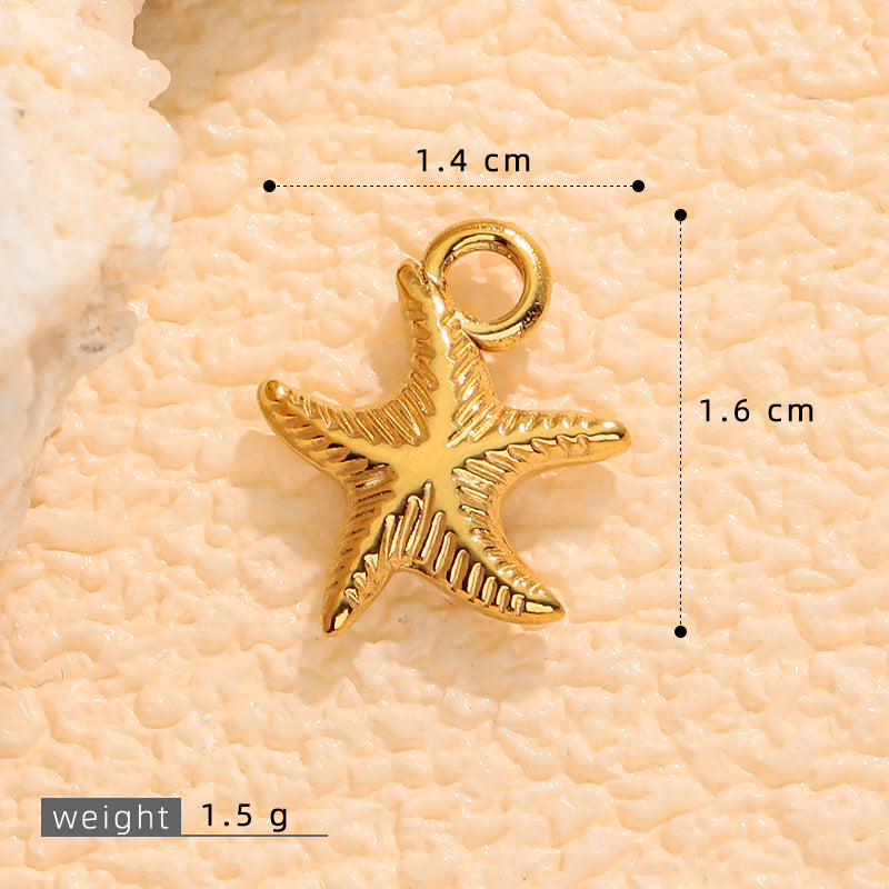 Wholesale stainless steel DIY  five-pointed starfish pendant