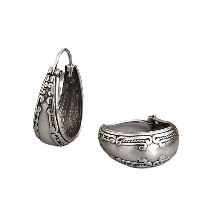 Wholesale  vintage carved earrings fashion ladies national style jewelry