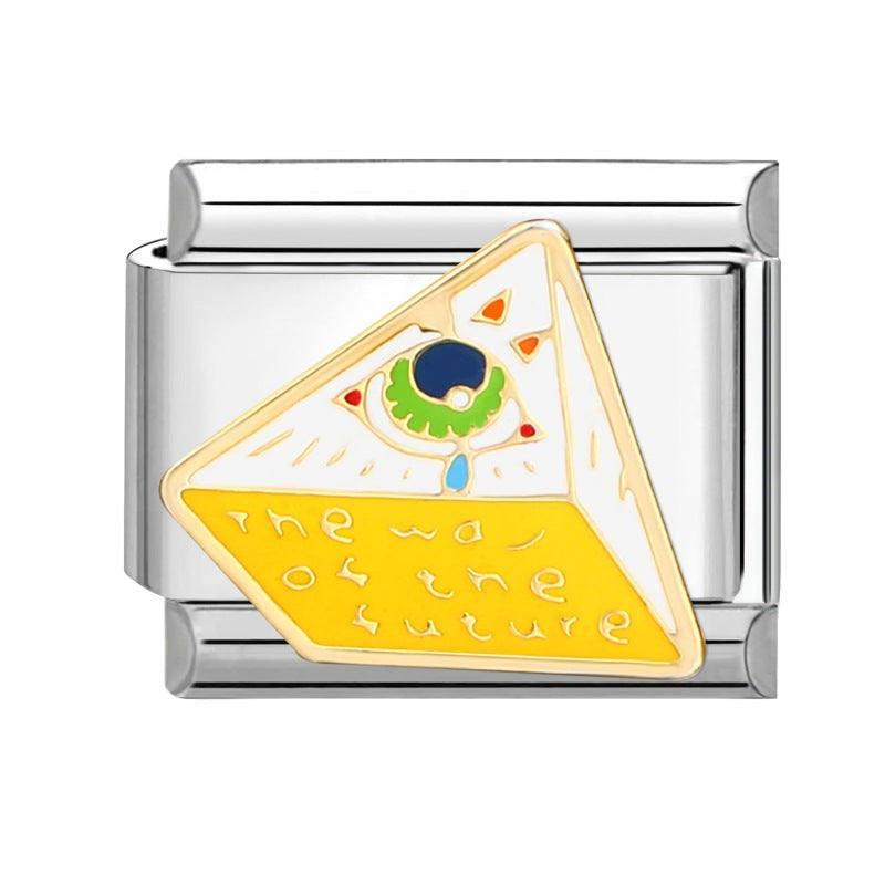 Großhandel italienisches Charmearmband 9mm DIY Spleißen süßer kreativer Anhänger Titanium Stahl komponierbares Armband