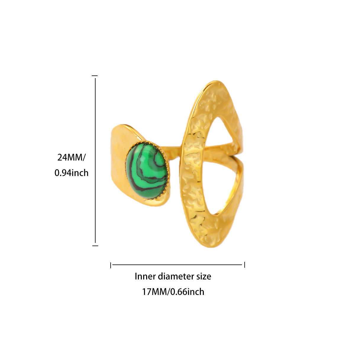 Wholesale Modern Geometric Shape Ring Stainless Steel with 18K Gold Plating Fashion Accessory for Everyday Wear