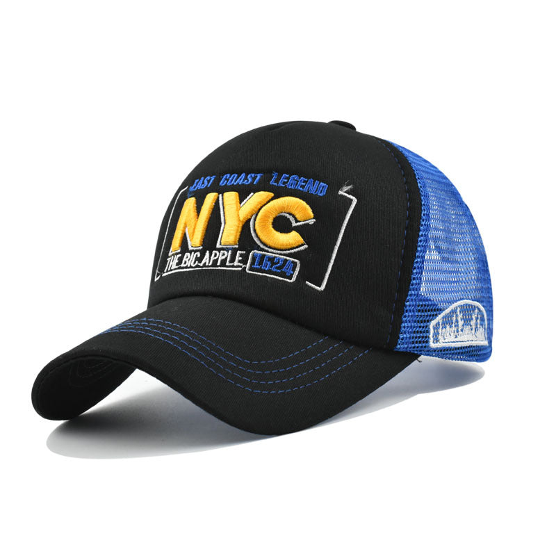 Wholesale NYC embroidery baseball cap men's 3D three-dimensional embroidery net cap