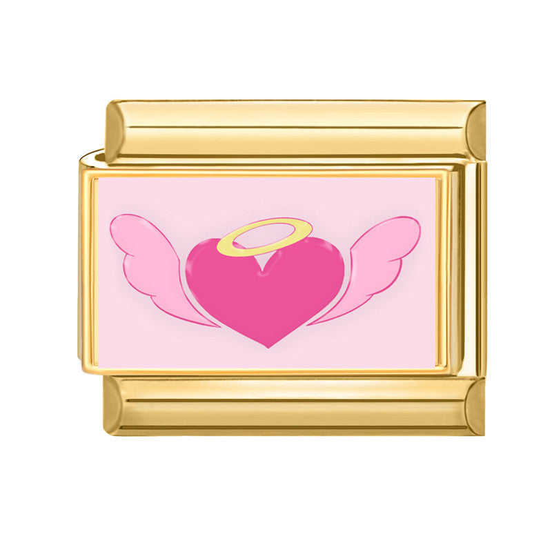 Wholesale Italian Charm Bracelet 9mm DIY Splicing Rose Pink Series Stainless Steel Composable Bracelet