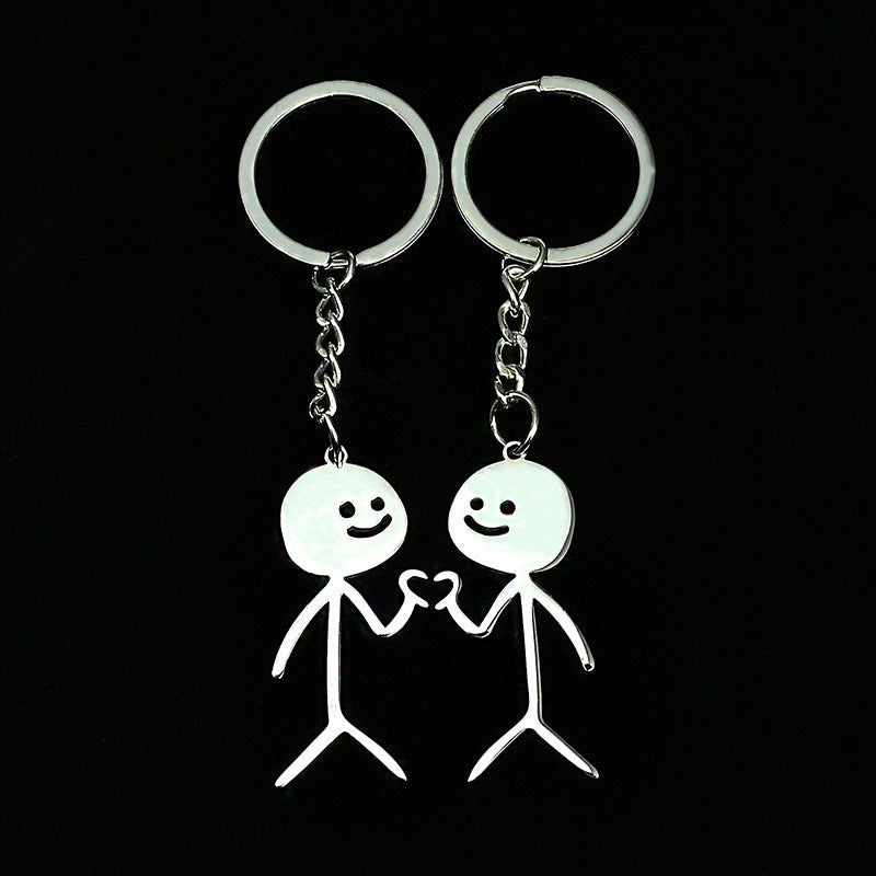 Wholesale Titanium Steel Graffiti Stickman Keychains ACC-KC-HongAo005