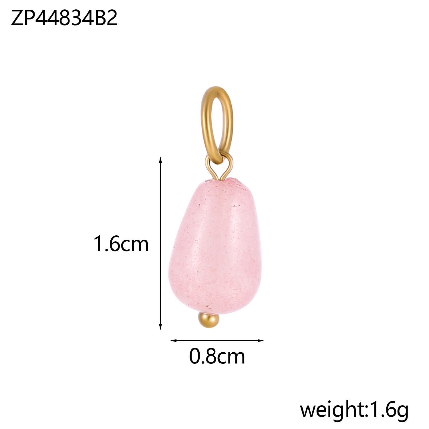 Wholesale DIY 12-color natural stone hanging ring chain pendant