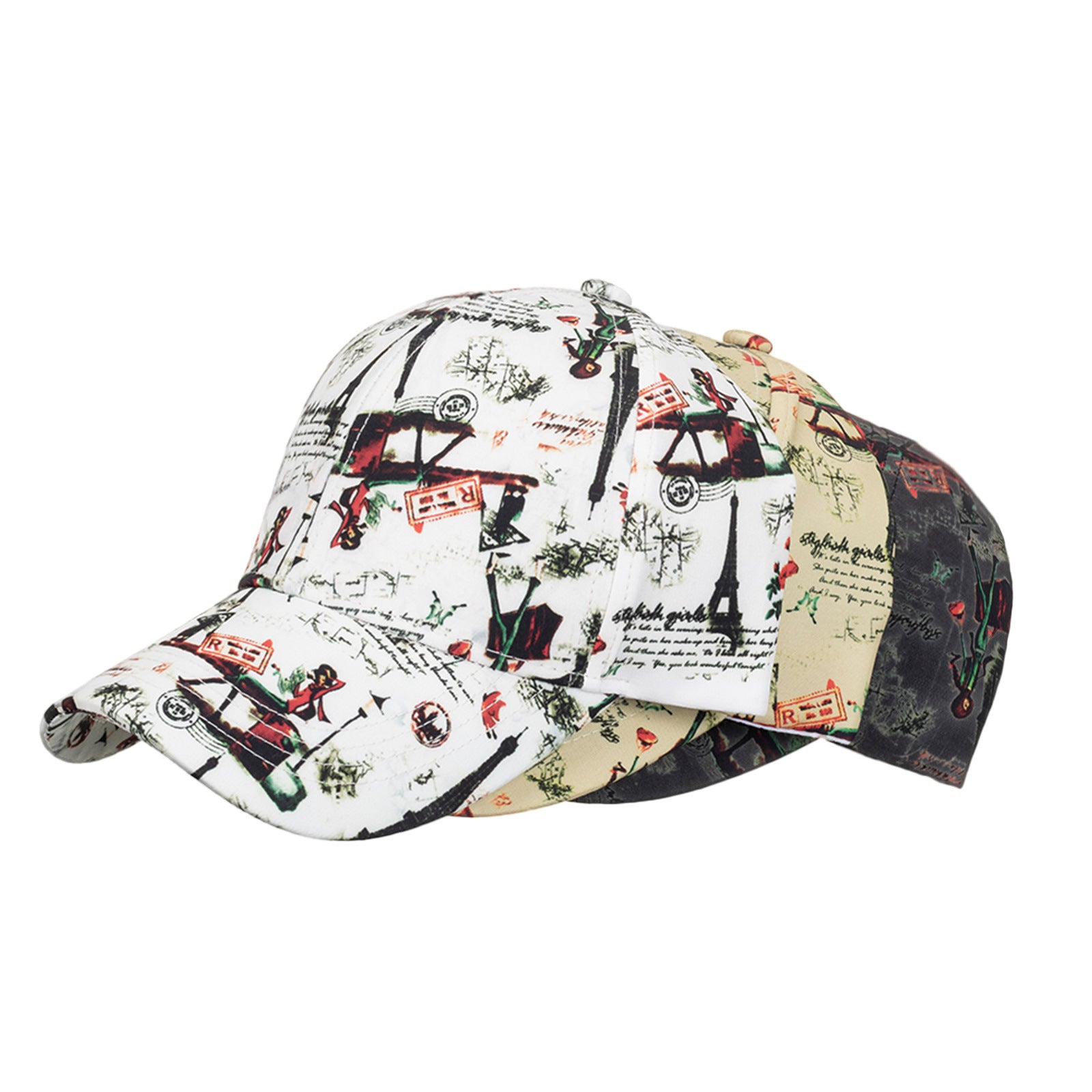 Wholesale Korean Style Printed Baseball Cap Sun Hat Fashion Accessory For Boutique Resale Gift
