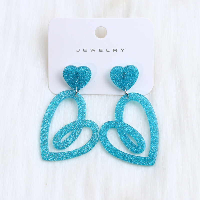 Wholesale Valentine's Day Love Hollow Earrings