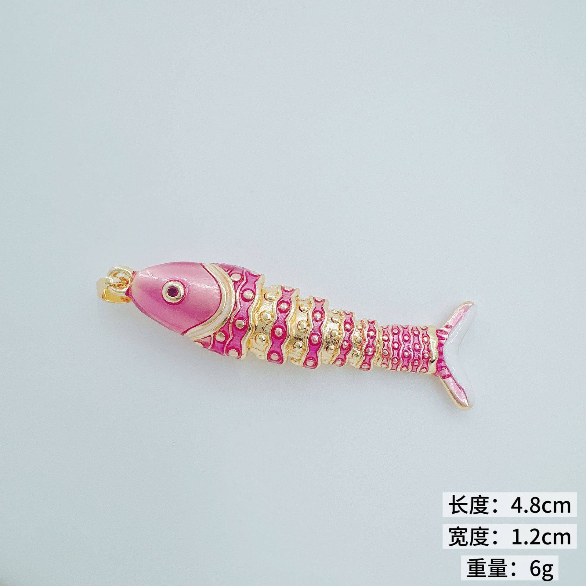 Wholesale Ocean Series 3D Koi Fish Pendant Necklace Copper Electroplated Fashion Accessory Gift